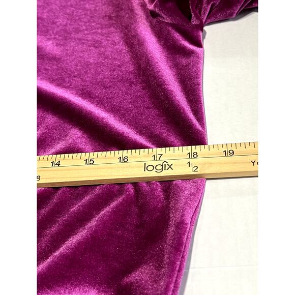 Jodifl A Special Place Velour Velvet Knit Pullover Women's Fuchsia Pink Small - Picture 9 of 11